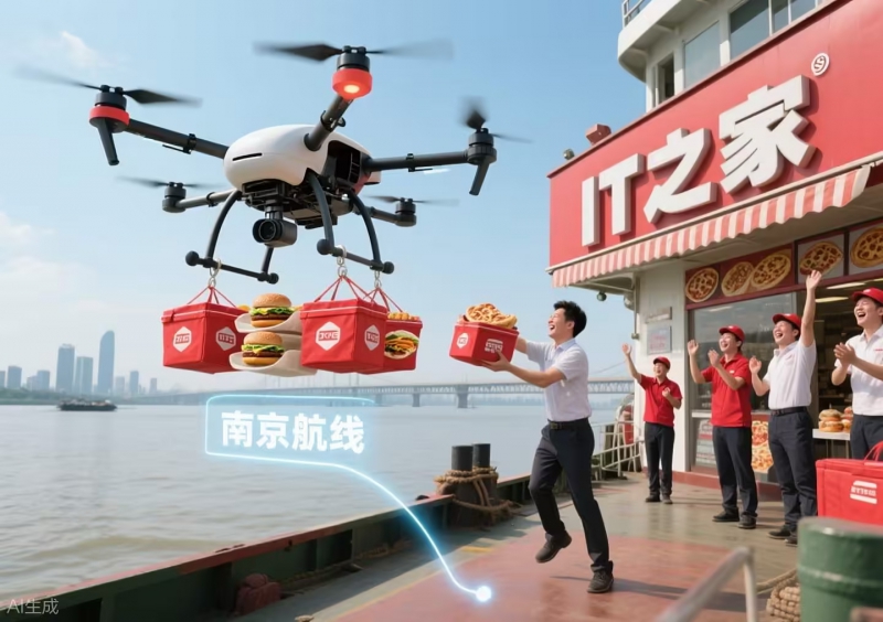 船上也能叫外卖:南京长江水面开启空中无人机配送,最快 10 分钟送达(图1) 船上也能叫外卖:南京长江水面开启空中无人机配送,最快 10 分钟送达(图1)