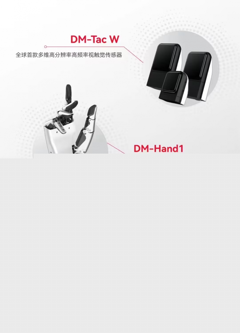 戴盟机器人发布全球首款多维高分辨率高频率视触觉传感器(图1)